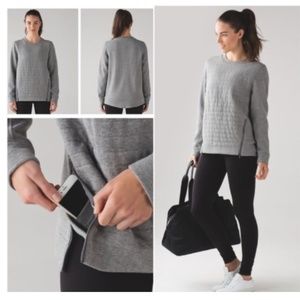 Lululemon Fleece Be True Gray Pullover- Size 10